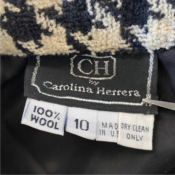 Carolina Herrera Houndstooth Wool Pencil Skirt | 10 - Picture 5 of 6